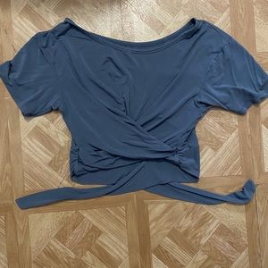 Grey Victoria Secret cropped shirt